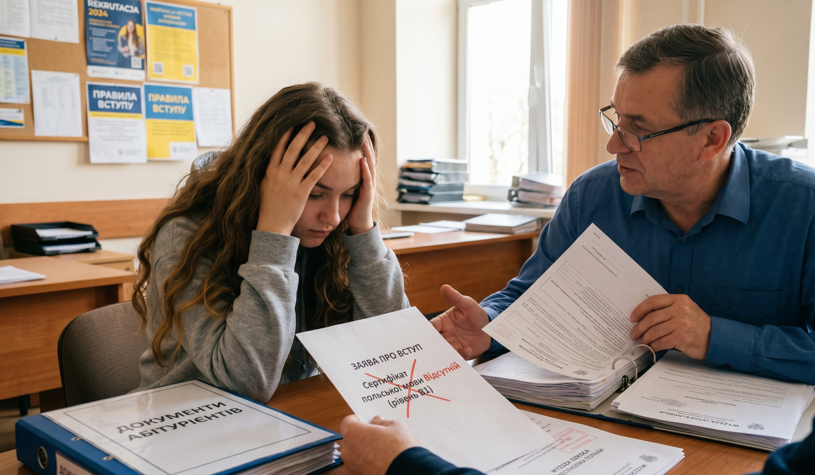 Відмова у вступі без сертифіката польської мови B1