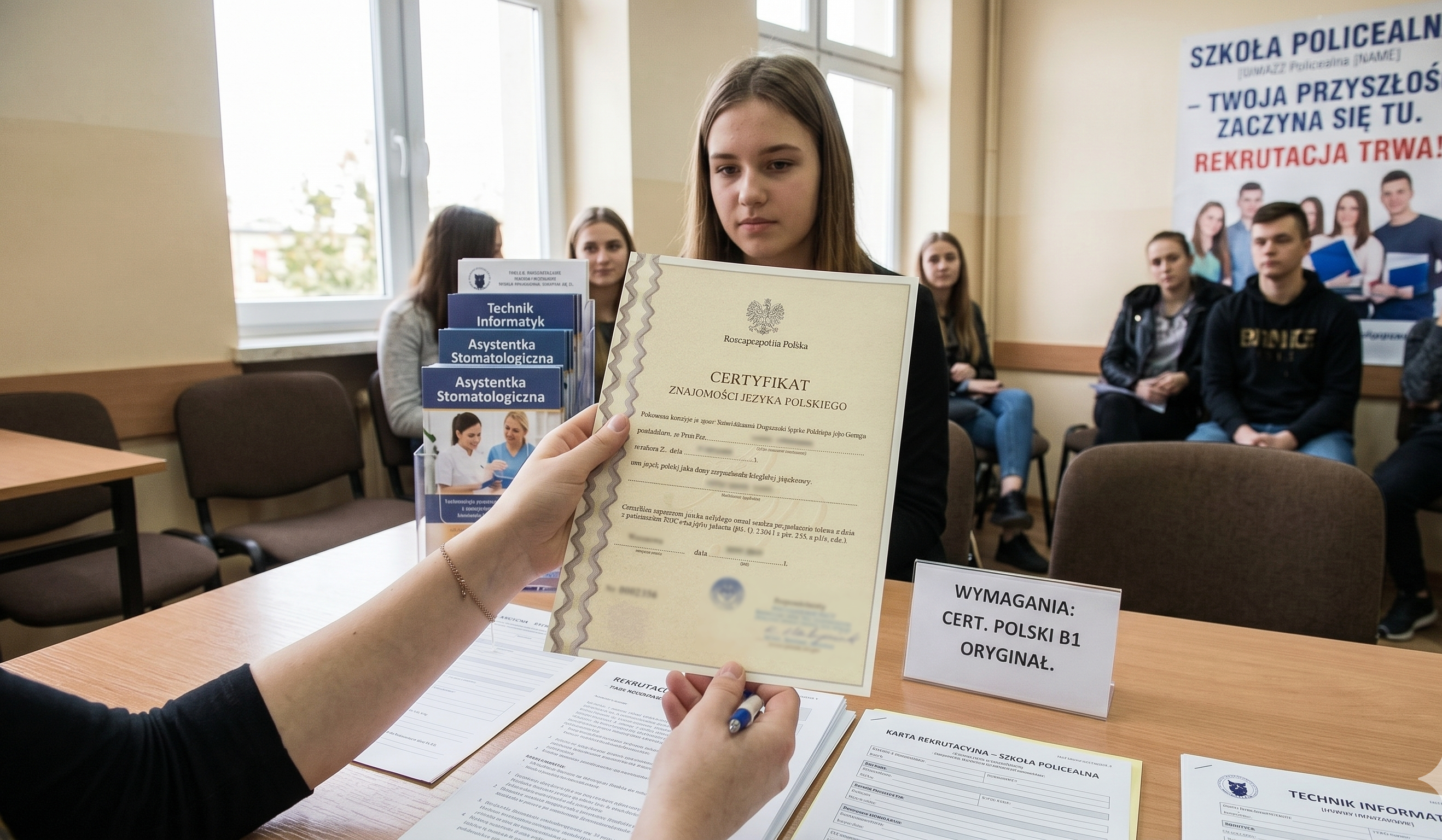 Польська мова B1 сертифікат для вступу в поліцеальну школу
